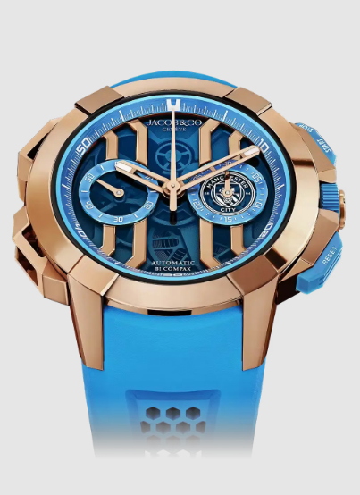 Jacob & Co EC430.43.AH.AA.A EPIC X CHRONO 44 EDITION MANCHESTER CITY II ROSE GOLD replica watch